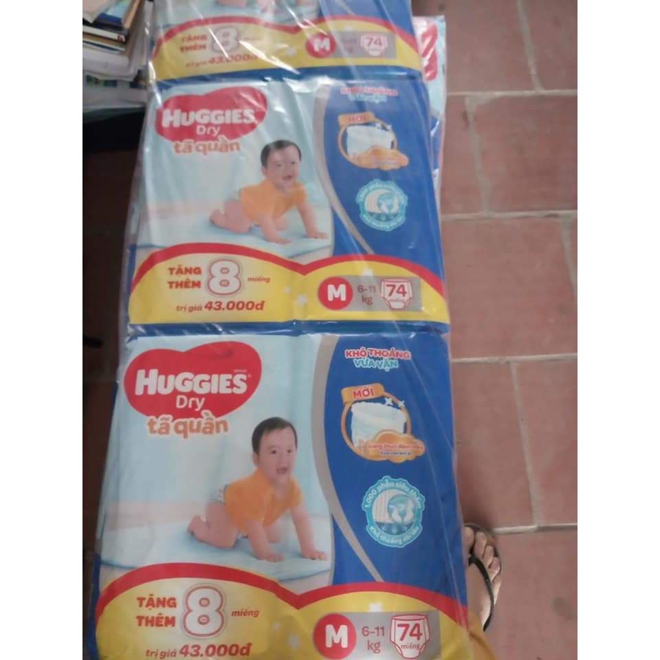 Tã quần huggies L68 mẫu mới đệm mây co giãn