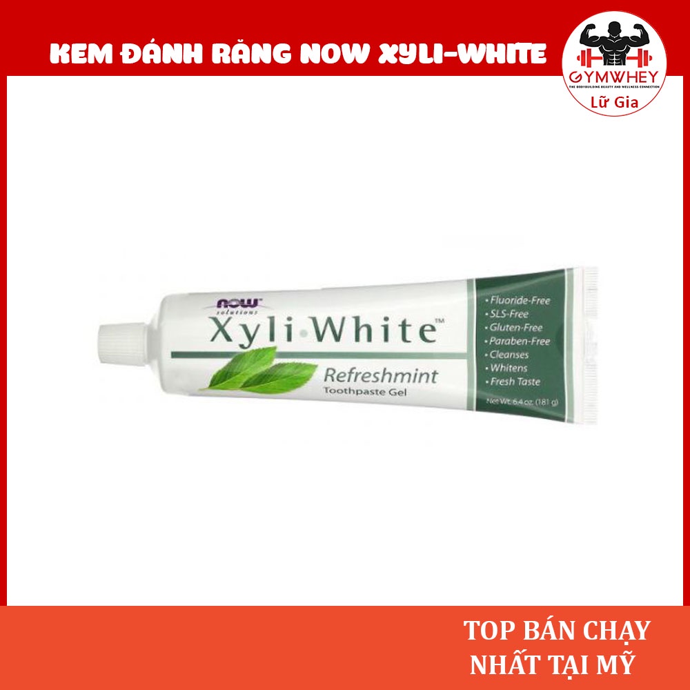 [GIÁ TỐT NHẤT] [Sale] Kem Đánh Răng Cao Cấp Organic Now Foods XyliWhite Vị Bạc Hà  28 Gram - Từ Mỹ