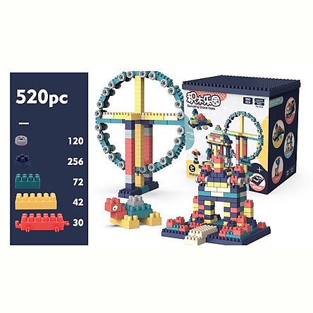 Bộ Lego Lắp Ráp Gồm 520 Chi Tiết. Lego Xép Hình Đồ Chơi Cho Bé BUILDING BLOCK CAO CẤP