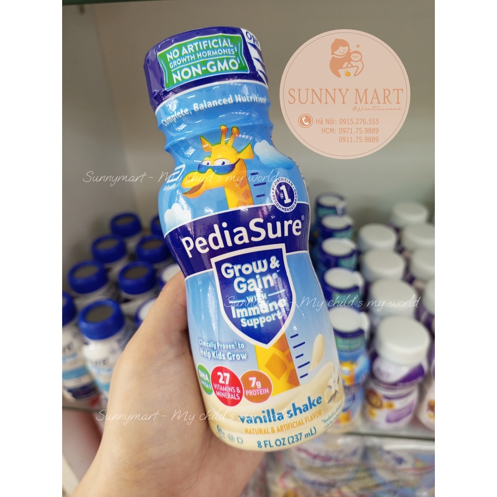Sữa nước Pediasure vị vani và dâu 237ml cho bé