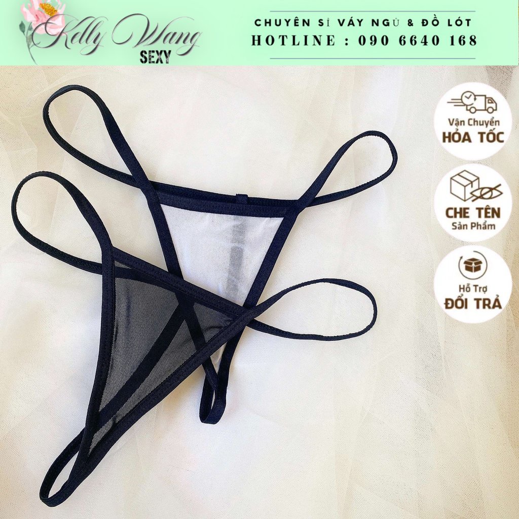 CK057 - Quần lót lưới trơn đơn giản xuyên thấu dễ kết hợp các váy ngủ - kelly wang