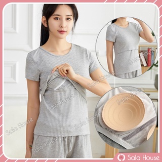Áo Cho Con Bú (Áo Bầu) Vải Modal Siêu Mềm Mịn Mát - AB03