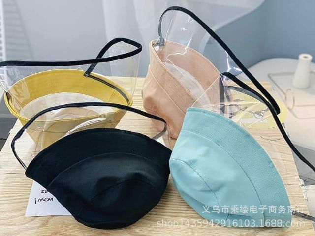 Mũ Kaki cho bé trai bé gái từ 1 - 3 tuổi, nón có chắn bụi phòng dịch cho bé