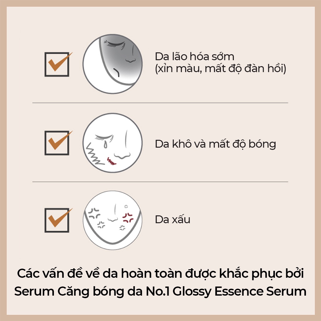 Serum No.1 Căng bóng da NUMBUZIN chiết xuất thảo dược Glossy Essence Serum 50ml