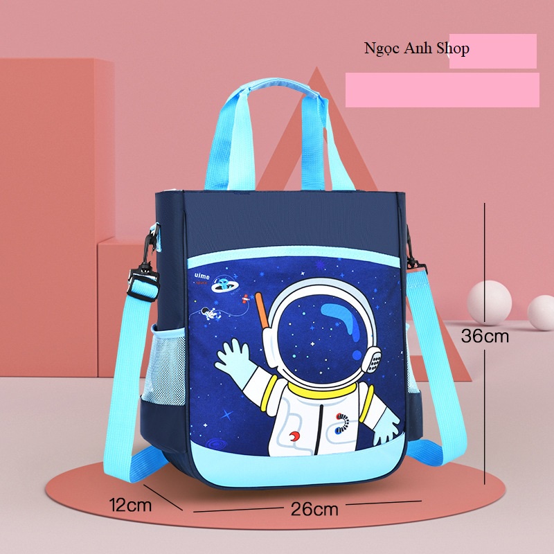 Túi xách đi học thêm cấp 1 nhiều ngăn, túi đi học