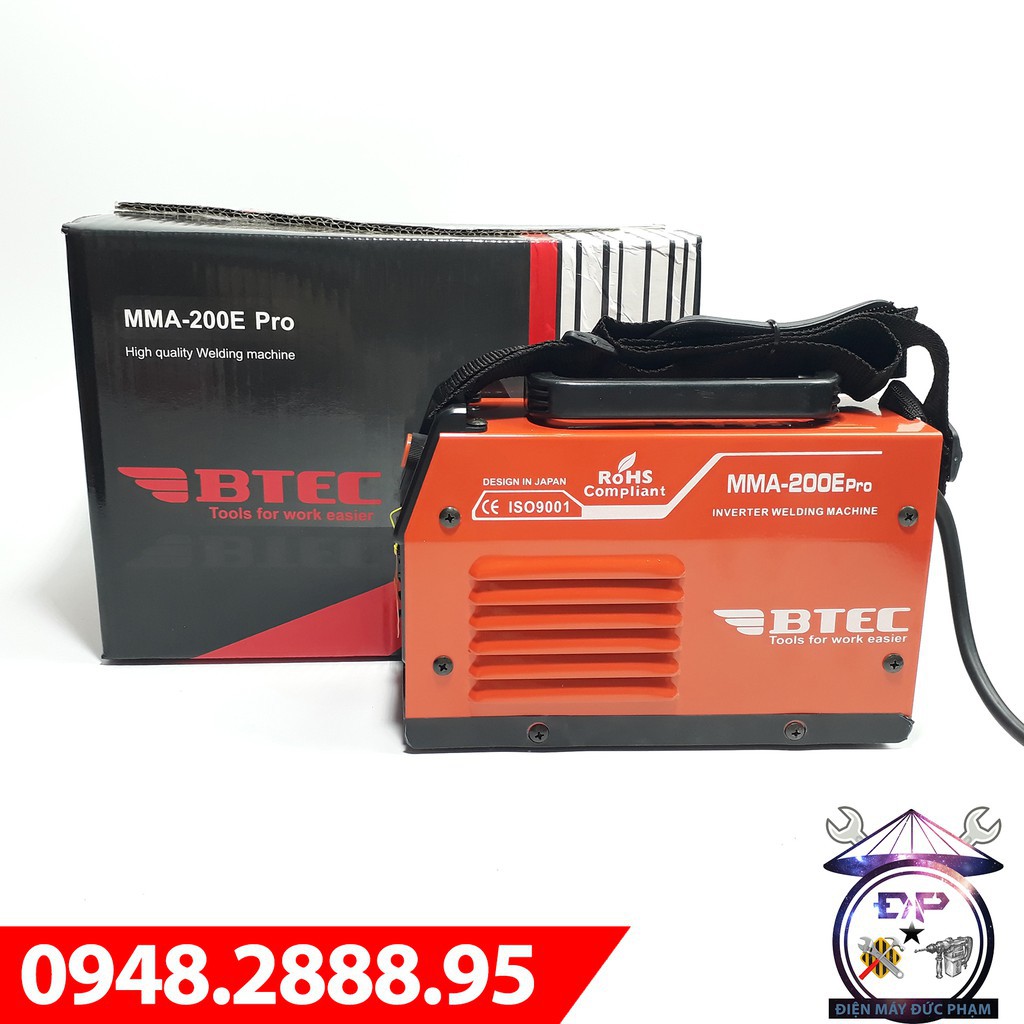 Sẵn hàng-Gía gốc] Máy Hàn điện tử mini gia đình inventer BTEC MMA-200E Pro ( xác nhỏ )