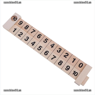 【GOOD】Wooden Math Arithmetic Addition Subtract Learning Ruler Kids Education T