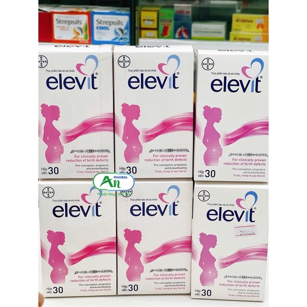 Vitamin bổ bầu Elevit Bayer - Hộp 30 viên