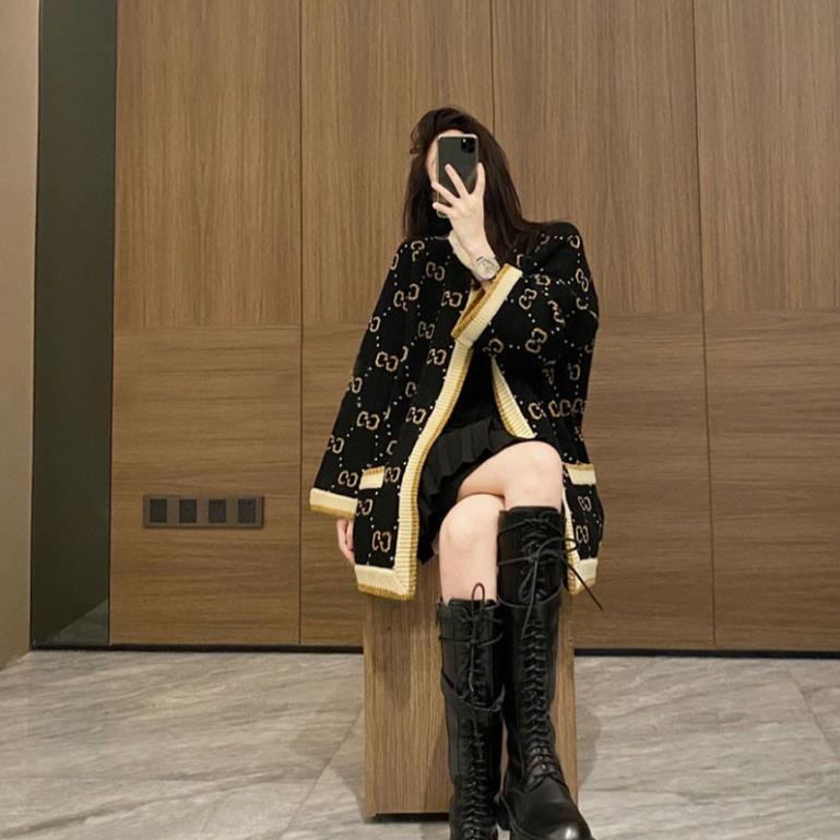 Áo khoác len thời trang GUCCI GG GC kiểu dáng trẻ trung, họa tiết thương hiệu nổi bật !