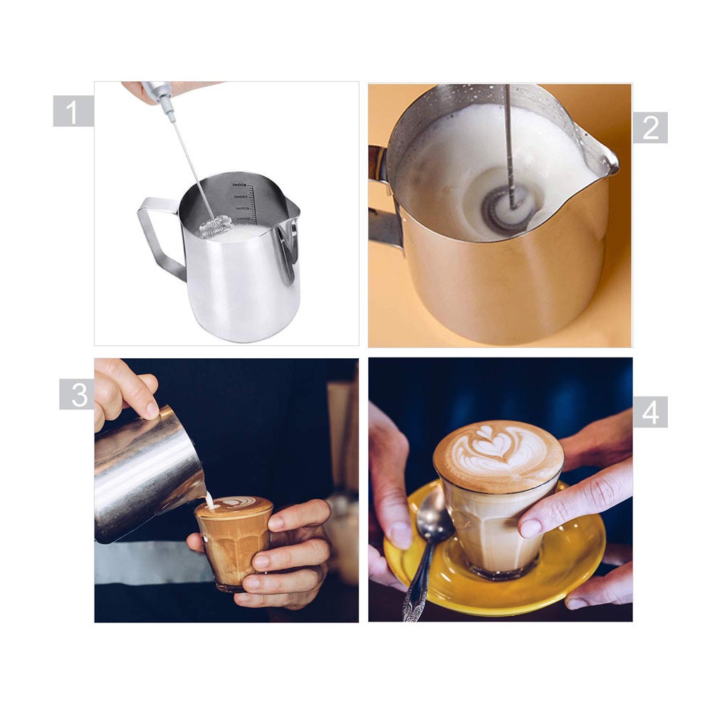 Máy Tạo Bọt Cafe Capuchino / Máy Đánh Trứng / Máy Khuấy Sữa /Máy Trộn Bột - Thép Không Dỉ An Toàn