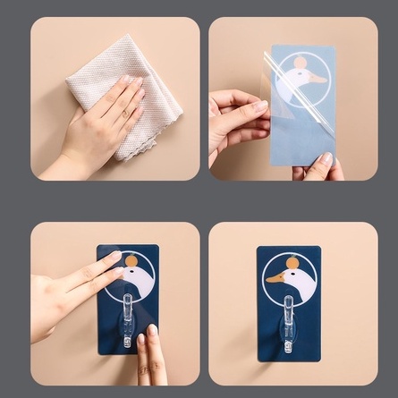 Móc dán tường hình thú, miếng dán chịu lực - M2