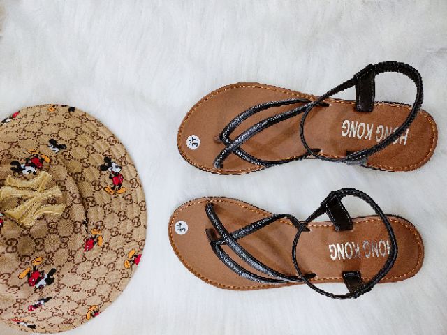 SANDAL XỎ NGÓN DÂY CÓ CHỮ