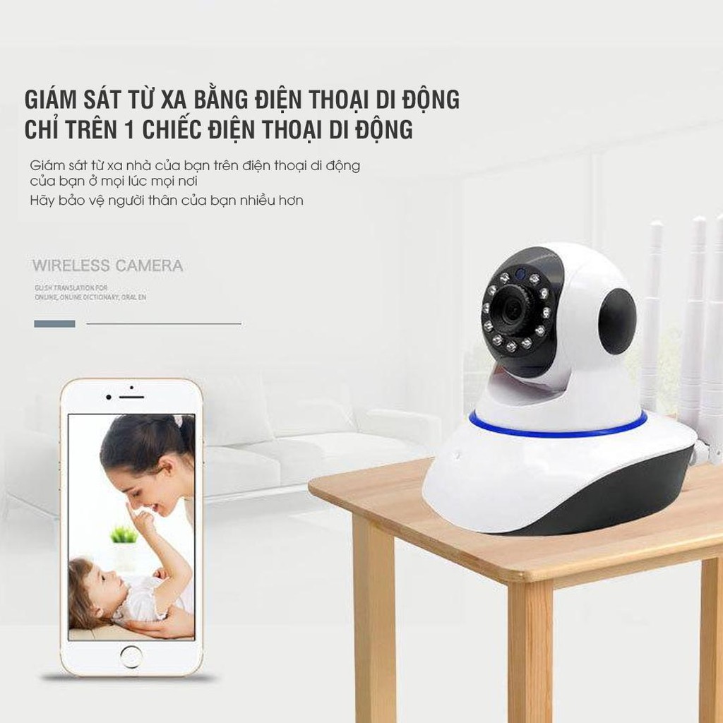 [BẢO HÀNH 36 THÁNG] Camera IP WIFI V380 PRO 3 Râu Full HD 1080p Không Dây Phiên Bản Mới Nhất 2020 siêu nét | BigBuy360 - bigbuy360.vn