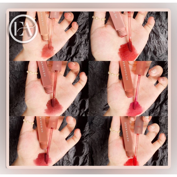 HERORANGE Nhật ký màu sắc Kem môi bùn Nhung môi sương mù men Son môi học sinh câm