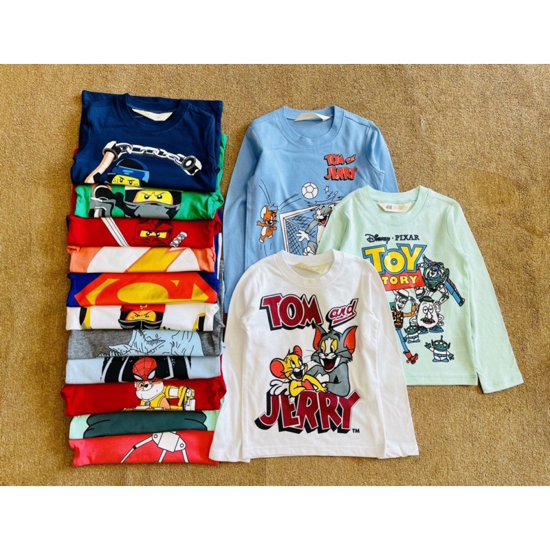 Set 3 áo H M bé trai dư xịn