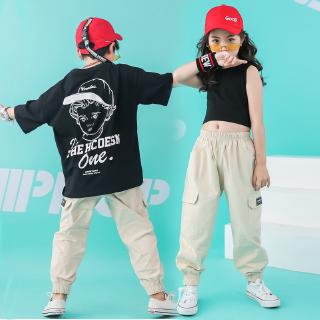 Bộ Đồ Nhảy Hip Hop Đường Phố Hàn Quốc Cá Tính Cho Bé
