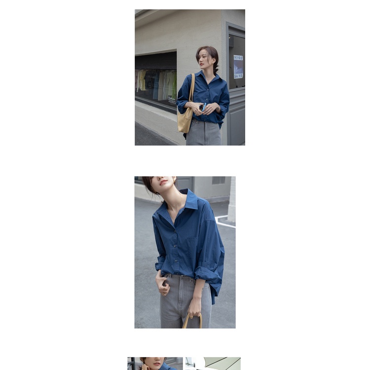  Áo sơ mi tay dài màu xanh lá phong cách retro thời trang mùa xuân 2021 cho nữ | BigBuy360 - bigbuy360.vn