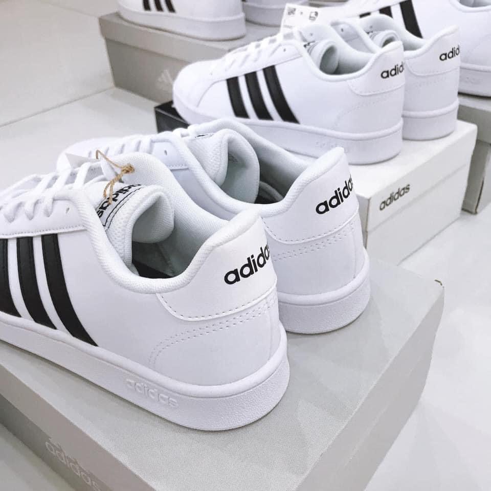 Giày thể thao nữ Adidas Grand Court K - màu trắng