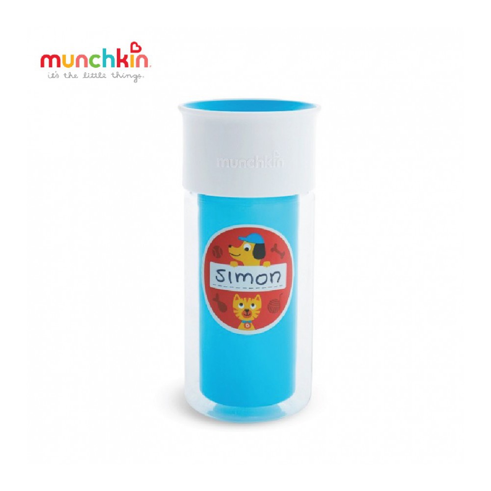 Cốc 360 Độ Chống Đổ Giữ Nhiệt Kèm Sticker Munchkin tập uống cho bé