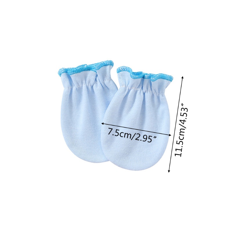 1 Đôi Găng Tay Cotton Mềm Mại Chống Trầy Xước Cho Bé Sơ Sinh