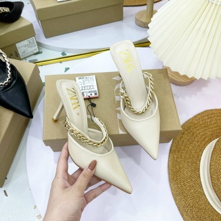 Guốc tag xích đen trắng bản mới fullbox