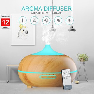 Máy Xông Phun Sương Khuếch Tán Tinh Dầu AROMA Bí Ngô Lớn 550ml Tích Hợp Remote Điều Khiển
