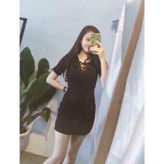Váy body đan dây đầm ôm đan dâyo