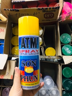 Sơn phun ATM màu vàng A218, Sơn xịt A218