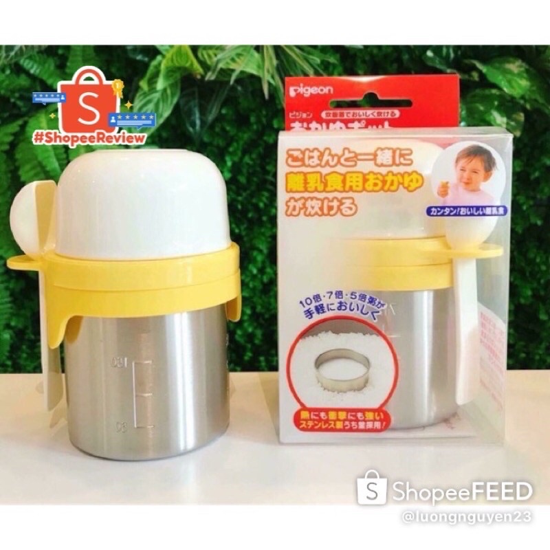 Cốc nấu cháo và cơm nát Pigeon cho bé