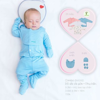 Set sơ sinh cài giữa Nature Wear