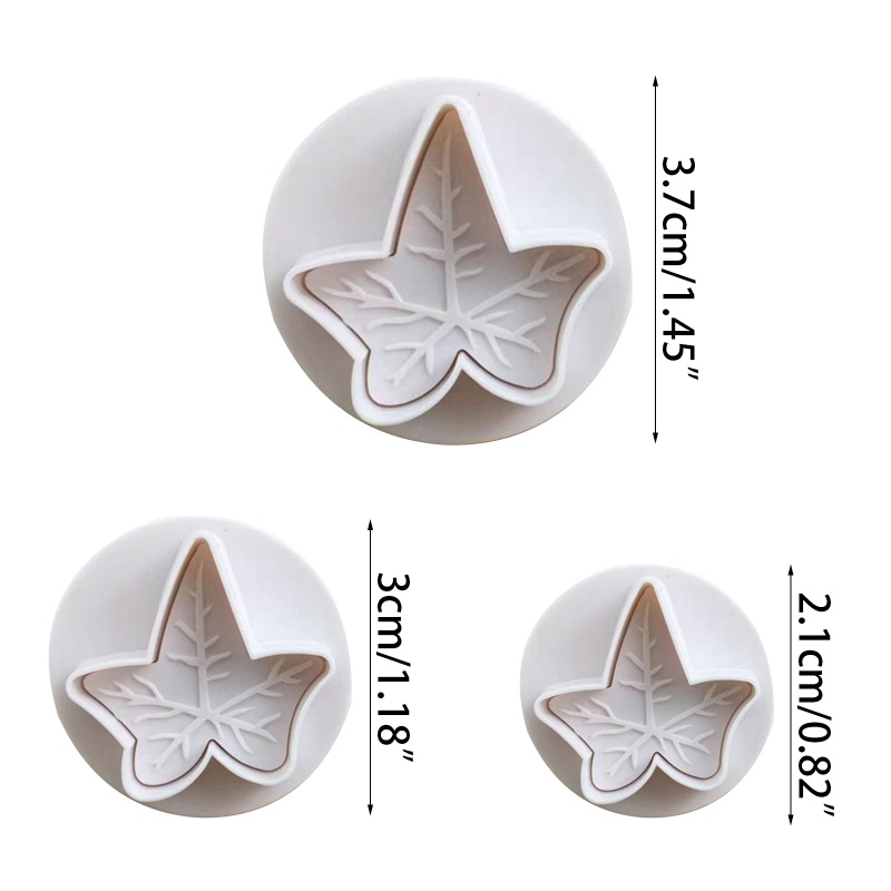 Set 3 Khuôn Cắt Bánh Quy Hình Lá Phong Độc Đáo Tiện Dụng