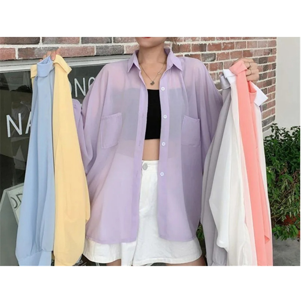 ÁO SƠ MI MÀU XANH MINT KHOAC NGOAI CÁ TÍNH