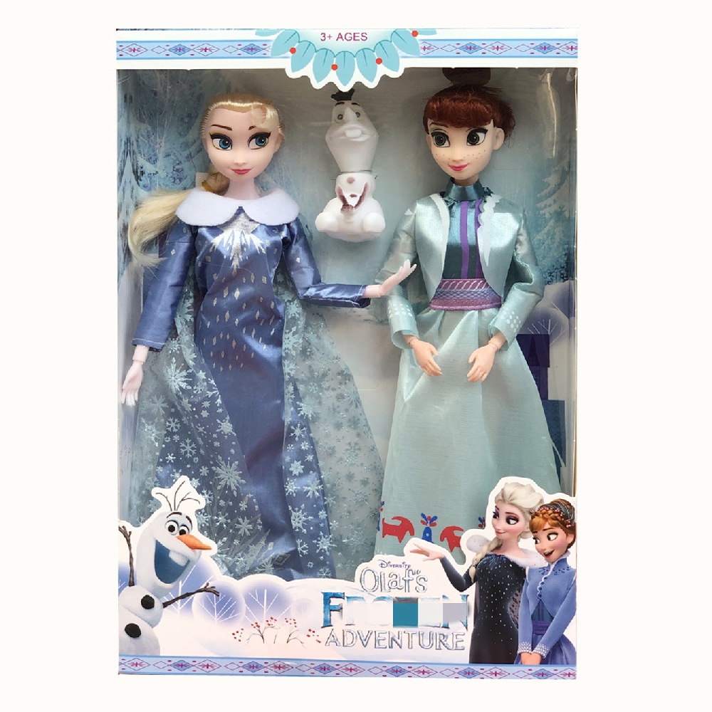 Hộp quà 2 búp bê Elsa Anna 30cm, búp bê có khớp, đồ chơi cho bé siêu đáng yêu - Coolgift