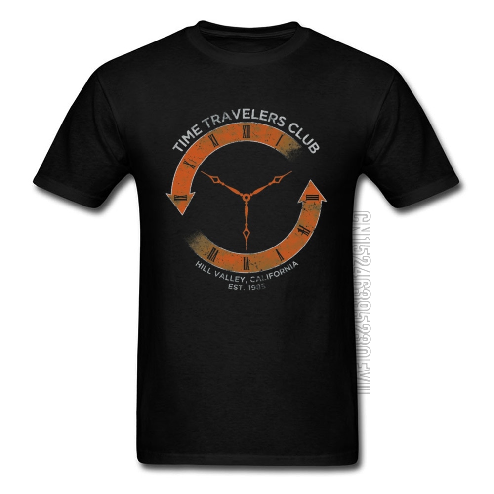 Time Traveller Machine Clock T Shirt Tops Shirts Men Design T Shirt Europe O Neck Tee Shirts Back To The Future Drop Ship