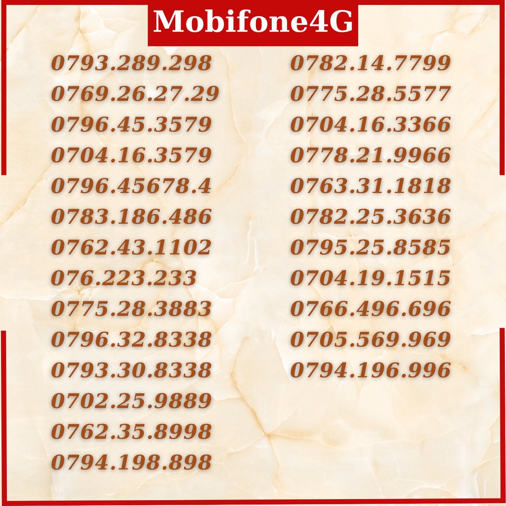 Sim 4G Mobifone gói cước trả trước C120 , c90n, c120, gói data ED50 ưu đãi khủng giá rẻ số đẹp