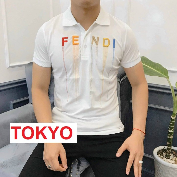 ÁO THUN NAM POLO COTTON CO GIÃN THÊU CHỮ NHIỄU MƯA VS5 TOKYOSHOP | BigBuy360 - bigbuy360.vn