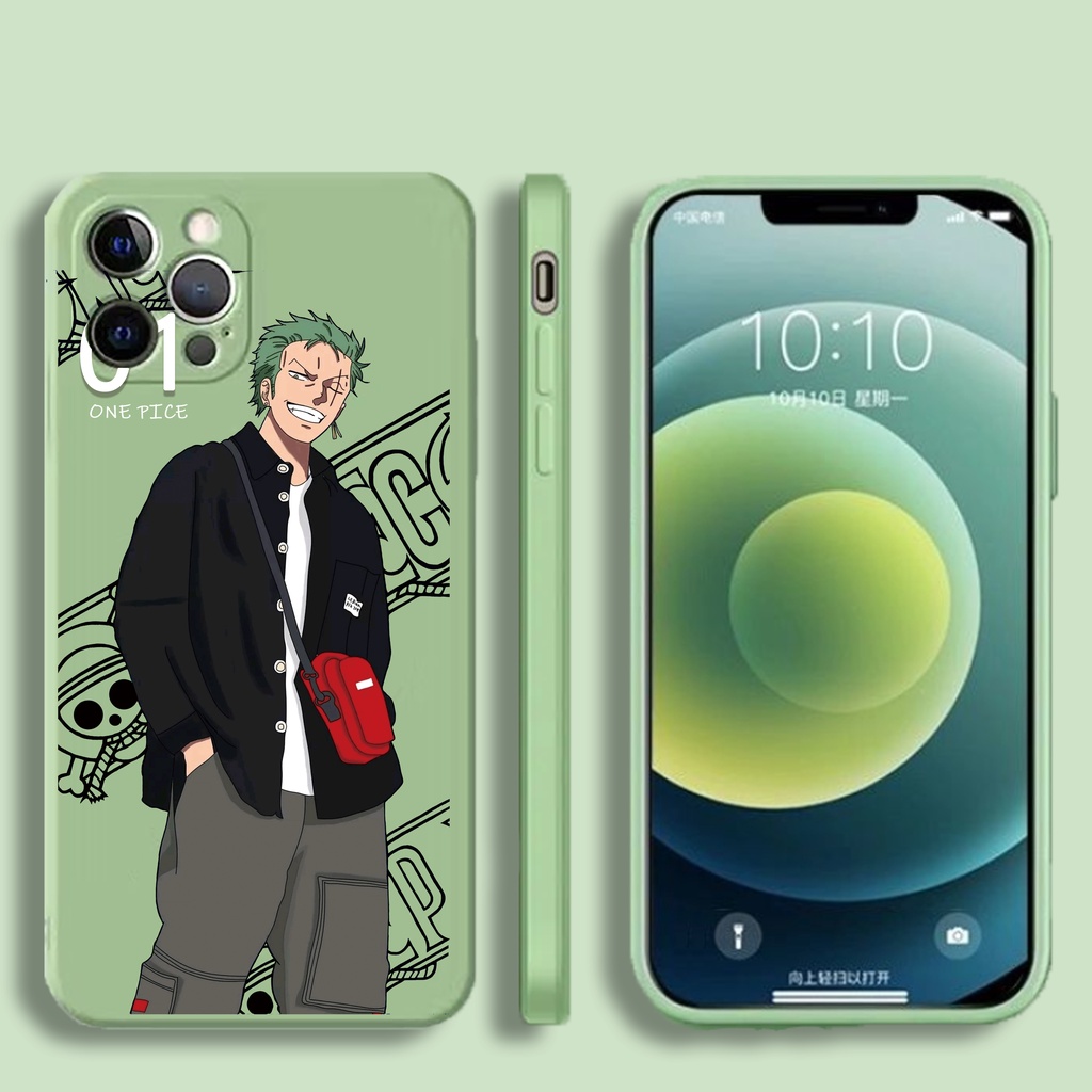 Ốp Điện Thoại Silicone Chống Sốc In Hình One Piece Zoro Cho iPhone 13 / 12 / 11