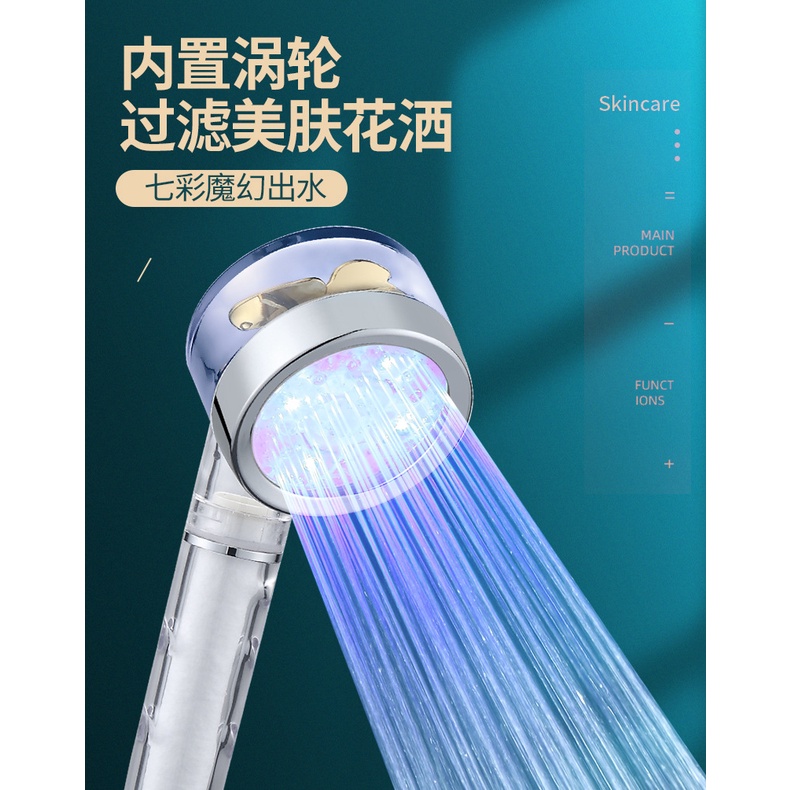 Đầu Vòi Hoa Sen Có Đèn LED Thay Đổi Màu Sắc Theo Nhiệt Độ