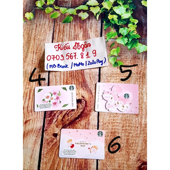 Thẻ starbucks korea sưu tầm