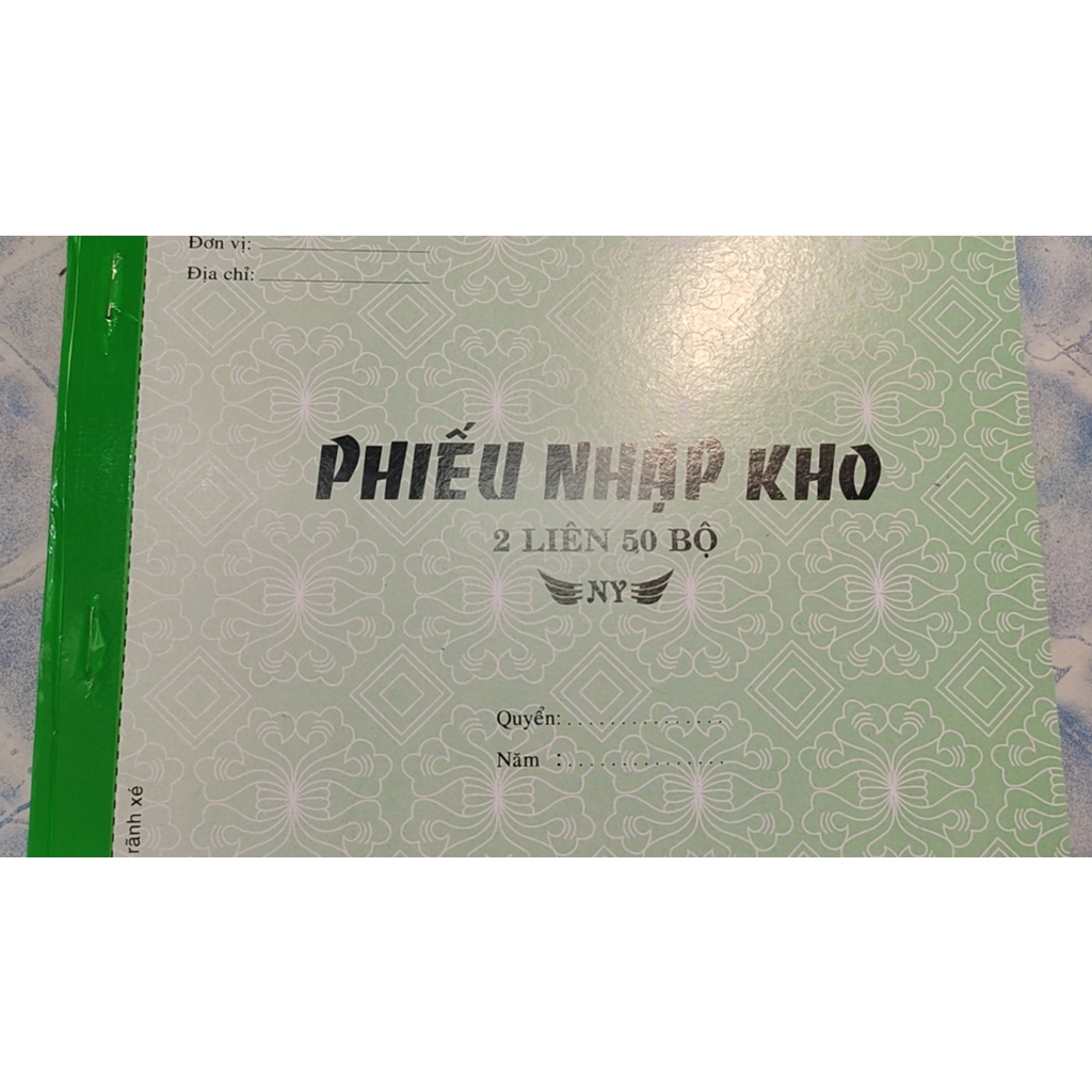 PHIẾU NHẬP KHO. KHỔ A5 (16 X 20CM). CÓ 2 LOẠI 2 LIÊN VÀ 3 LIÊN. VI TÍNH QUỐC DUY