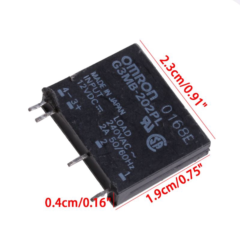 Rơ-le thể rắn G3MB-202PL DC-AC PCB SSR IN 12V DC OUT 240V AC 2A chất lượng cao