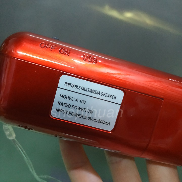 Loa A Di Đà Phật A-100 1 Pin Sạc - Nghe Thẻ Nhớ,USB, FM Radio - Có Jack Cắm Tay Nghe 3.5mm
