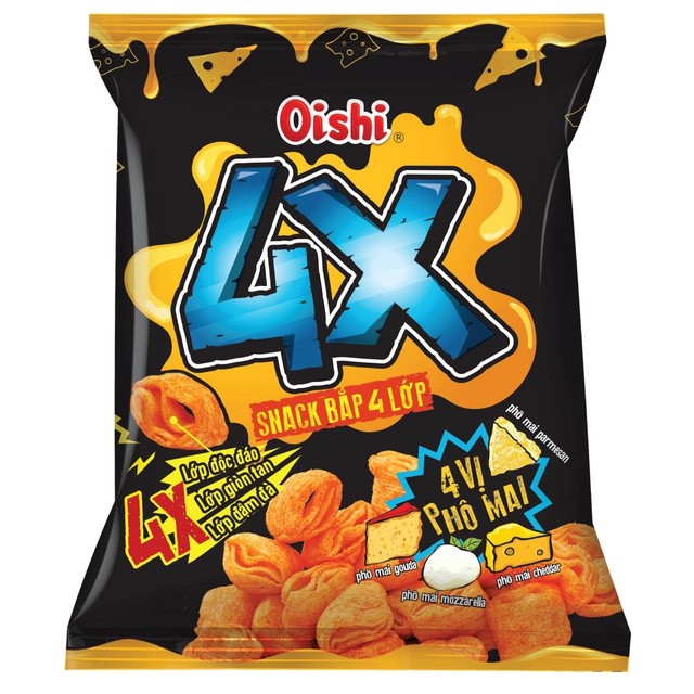 Grocery Gift] Snack bắp Oishi 4X 4 vị phô mai 15g | Shopee Việt Nam