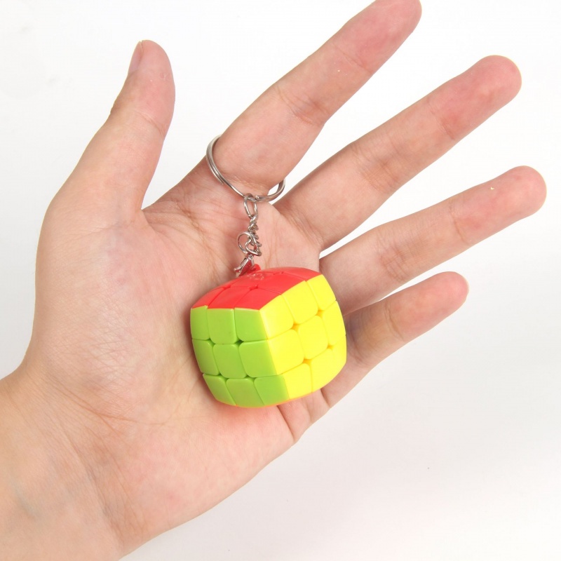 Móc Khóa Mặt Khối Rubik Mini Thú Vị Cho Bé