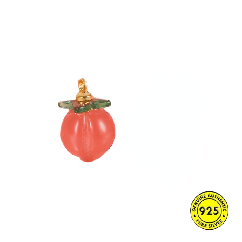 Mặt Dây Chuyền Hình Quả Đào Đính Đá Mã Não Đỏ Phong Cách Nam