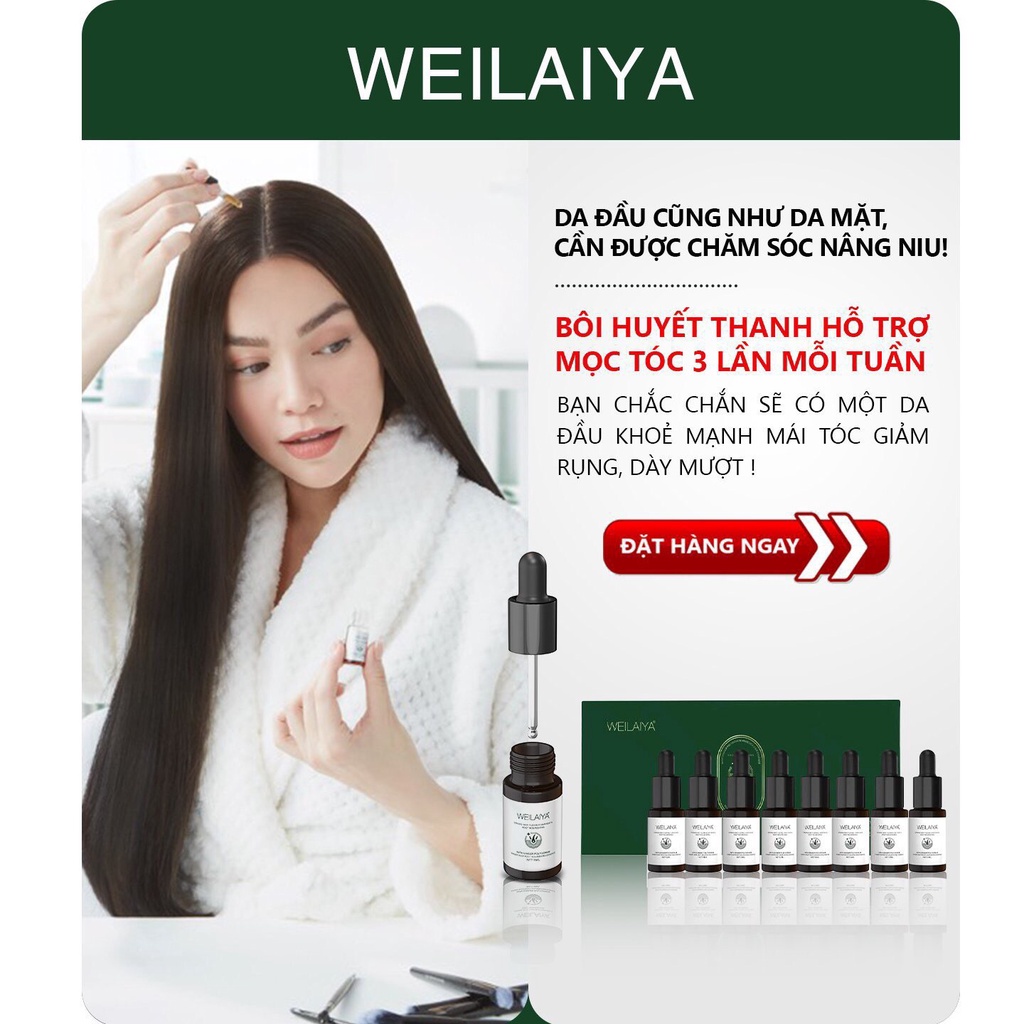 Huyết thanh mọc tóc Weilaiya, serum mọc tóc nhanh hiệu quả. Tóc dài, dày, giảm rụng