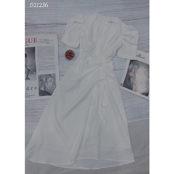 Đầm rút dây thân cổ tròn Macos BT165