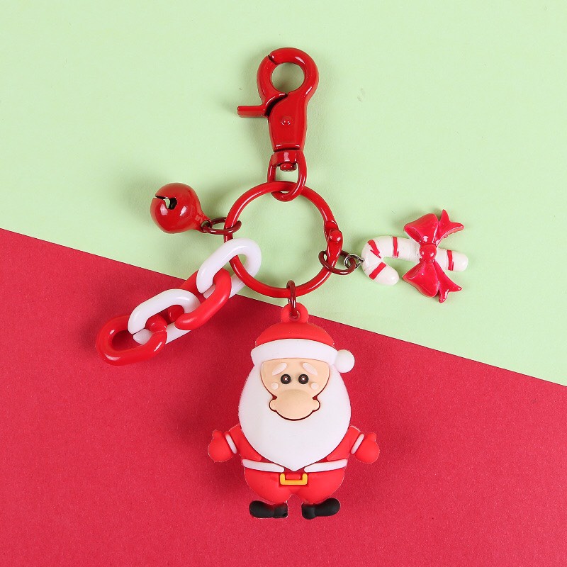 Móc khóa tuần lộc ông già noel giáng sinh xinh xắn làm quà tặng bạn bè,treo balo túi xách-Ráp