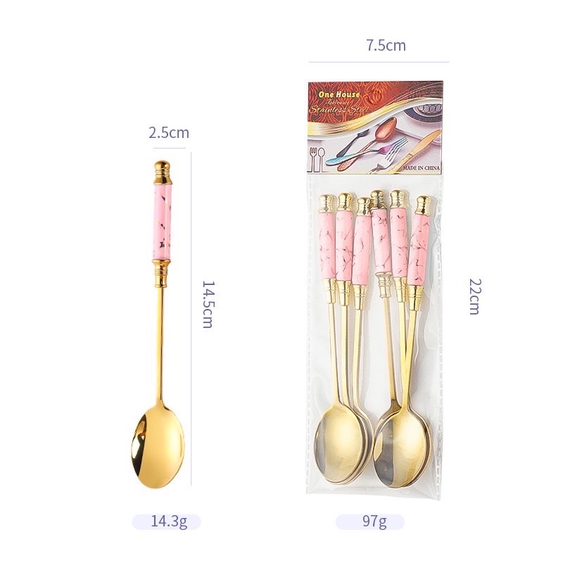 Lẵng để thìa dĩa trái cây viền vàng V6 trang trí nhà cửa Huydecor