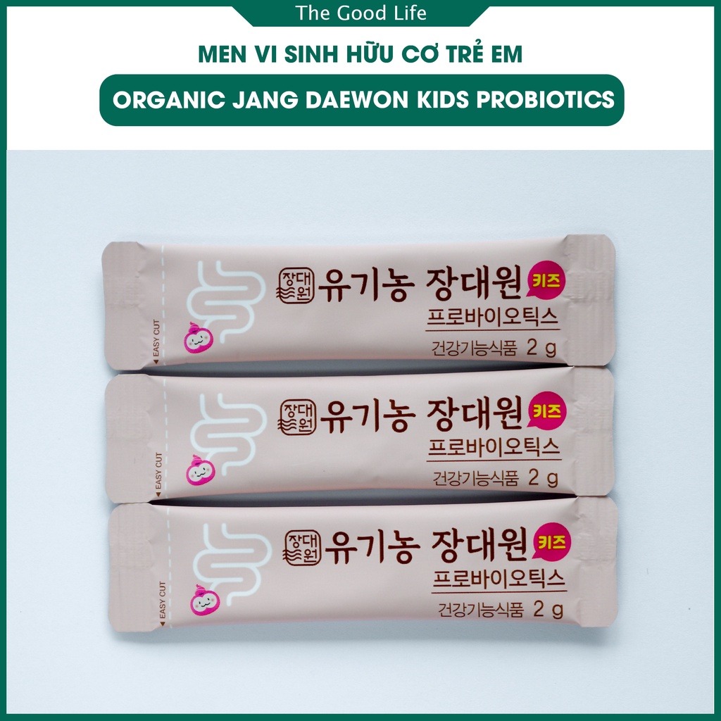 Men Vi Sinh Hữu Cơ Trẻ Em Organic Jang Daewon Kids Probiotics Hỗ Trợ Trẻ Bị Táo Bón, Rối Loạn Tiêu Hóa HỘP 30 GÓI